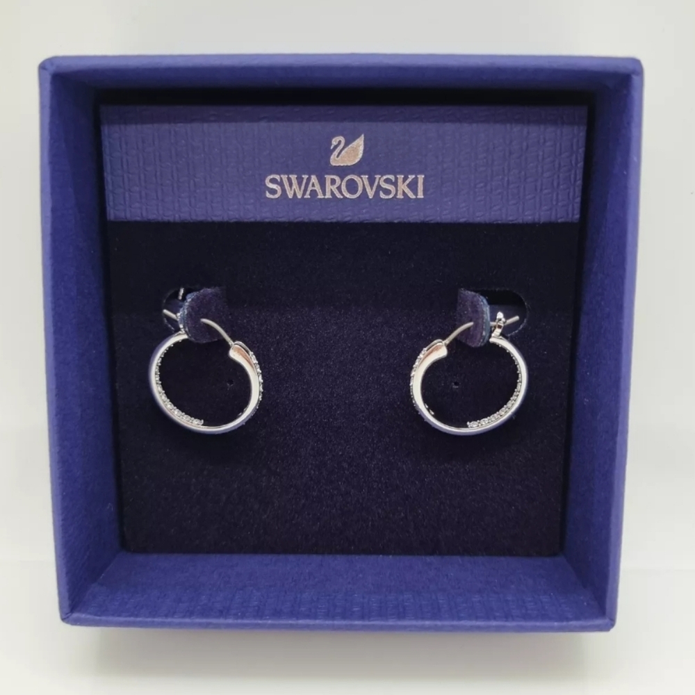 Swarovski Silver Hoop Earrings